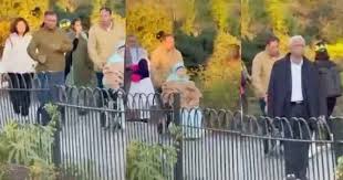 Tarique Rahman walks with mother in London park