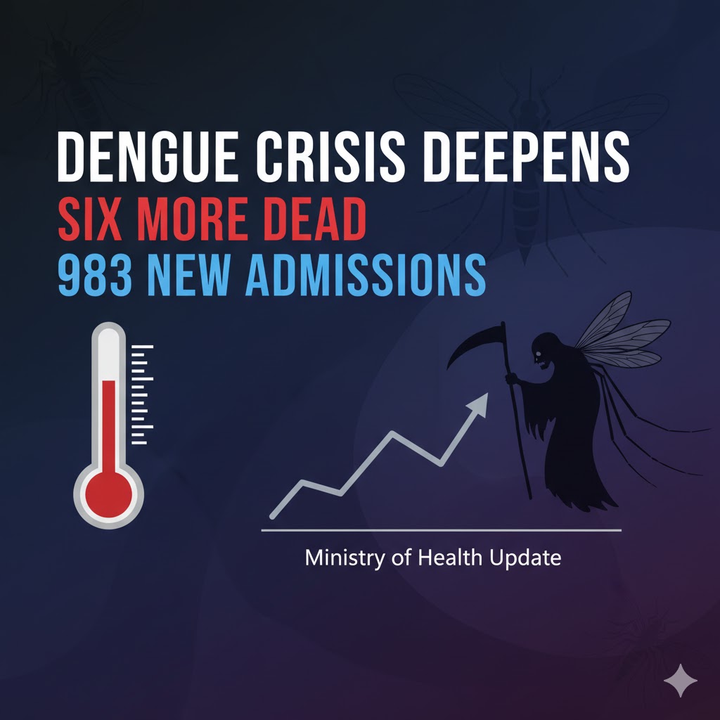 Dengue Crisis Deepens,Six More Dead,983 New Admissions