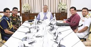 Chief Adviser Meets Heads of Army, Navy, and Air Force