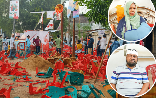 "40 Injured in BNP Factional  Clashes in Gauripur, Laksham"