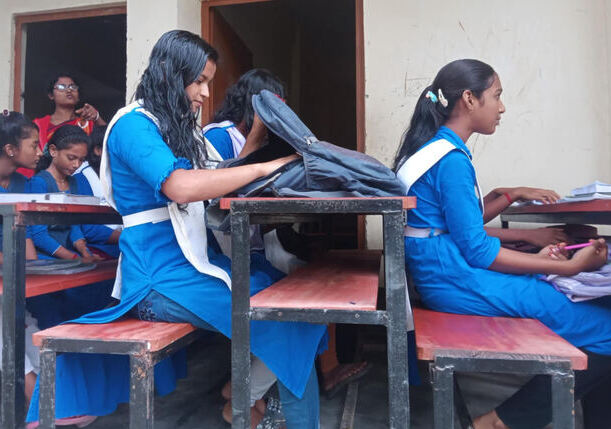 Classes Held in Corridor at Saptapalli School Due to Lack of Staircase