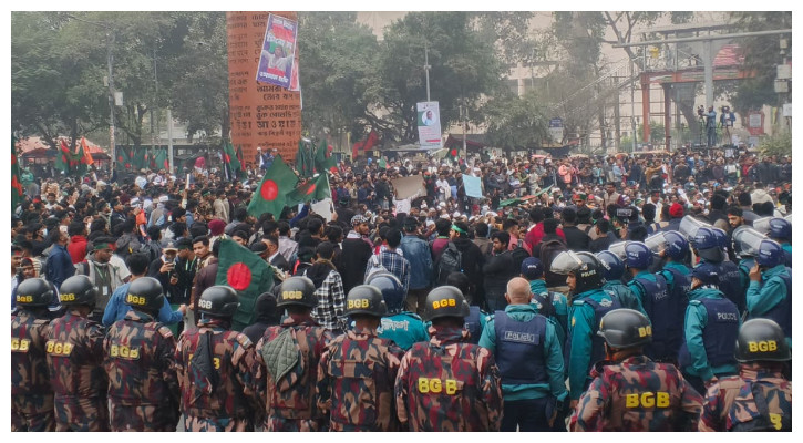 Inquilab Mancha Enforces Shahbagh Blockade